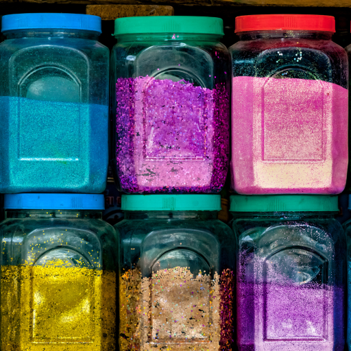 10 large jars of glitter newest RESERVED for Karysesandoval